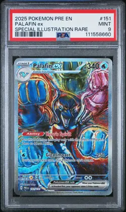 Palafin Ex 151/131 PSA 9 MINT 2025 Pokemon PRE EN Special Illustration Rare #151 - Image 1
