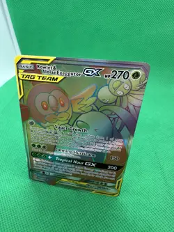 Pokemon Tcg - Rowlet & Alolan Exeggutor Gx 237/236 Hyper Rare Unified Minds NM - Image 2