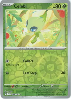 Celebi Reverse Holo - (Uncommon) 004/142 - Stellar Crown - Pokemon - Image 1