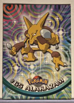 Alakazam #65 Pokemon TV 1999 Topps Black Logo Official NM - Image 1