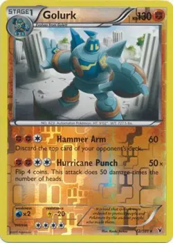 1x Golurk - 72/101 - Rare - Reverse Holo Damaged Pokemon BW - Noble Victories - Image 1