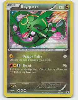 2013 Pokemon, Legendary Treasures, #93/113 Rayquaza, Holo Rare - Image 1