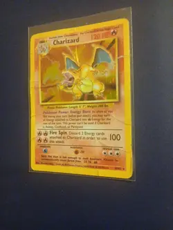 Pokemon TCG Base Set Charizard Card 4/102 Holo Rare Card- Heavily Played - Image 3