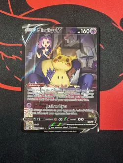CLEAN Mimikyu v Holo Ultra Rare Card TG16/TG30 Brilliant Stars Pokemon TCG - Image 1