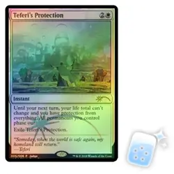 FOIL TEFERI'S PROTECTION (JUDGE) Promo Magic MTG MINT CARD - Image 1