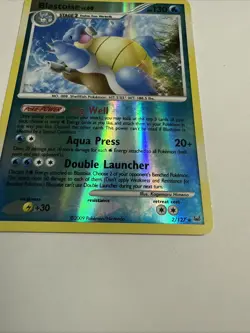 Pokemon TCG Blastoise Reverse Holo Card LV. 60 2/127 Platinum - Image 3