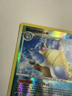 Pokemon TCG Blastoise Reverse Holo Card LV. 60 2/127 Platinum - Image 5