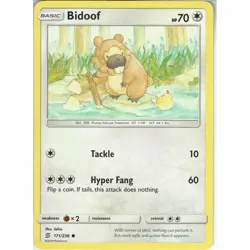 POKEMON CARD BIDOOF 171/236 NO 399 PLUMP MOUSE POKEMON TCG CCG - Image 1