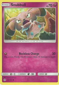 POKEMON CARD SNUBBULL 90/149 NO 209 FAIRY POKEMON TCG CCG - Image 1