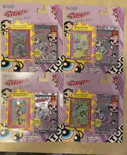 Lot Of 4 2000 The Powerpuff Girls 2 Booster Packs & Promo Holo Card - Image 1