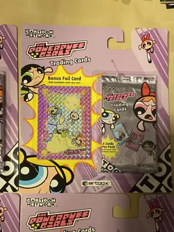 Lot Of 4 2000 The Powerpuff Girls 2 Booster Packs & Promo Holo Card - Image 5