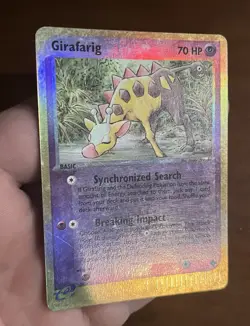 GIRAFARIG Reverse Holo 16/97 RARE Pokemon TCG Card 2003 Ex Dragon E-Reader LP - Image 3