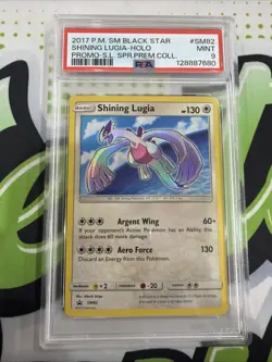 2017 Pokemon SM Black Star Promo #SM82 Shining Lugia Holo Card PSA 9 - Image 1
