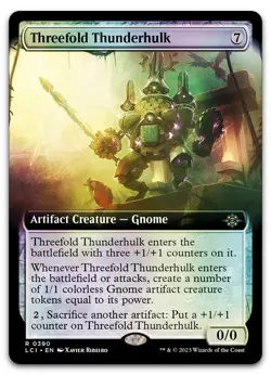 Threefold Thunderhulk (Extended Art) #390 (Foil) NM Lost Caverns of Ixalan - Image 1