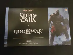 MTG Secret Lair Playstation God of War Norse - Foil Edition - SEALED IN HAND - Image 2