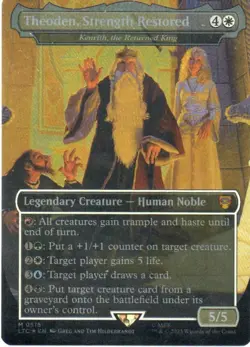MTG: TLotRC: Foil Theoden, Strength Restored: Lightly Played Condition - Image 1