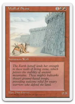 Wall of Stone (NM) Fourth Edition 4ED Magic MTG - Image 1