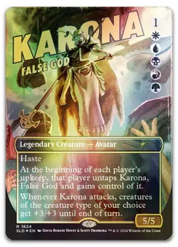 Karona, False God (Rainbow Foil) #1624 (NM) Secret Lair Drop SLD Magic MTG - Image 1