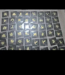 Pokemon 24K Gold Sticker Lot 50 Of 50 With MEW - Image 1