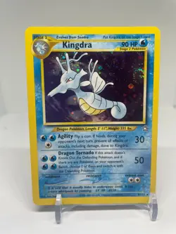 Kingdra 8/111 Holo Rare Pokemon TCG: Neo Genesis Unlimited Holo SWIRL - LP - Image 1