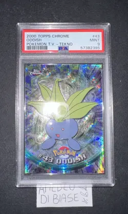 PSA 9 TOPPS CHROME ODDISH FOIL #43 TEKNO POKEMON T.V. ENGLISH 2000! - Image 2