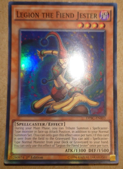 Yugioh Legion the Fiend Jester DPBC-EN003 Super Rare 1st Edition - Image 1