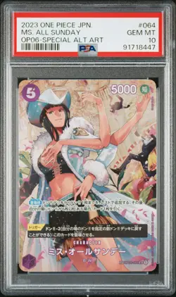 PSA 10 GEM MINT JAPANESE ONE PIECE 2023 MS. ALL SUNDAY OP04-064 SPECIAL ALT.ART - Image 1