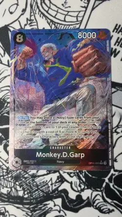 One Piece TCG- Monkey D. Garp OP11-095 AltArt English-A Fist of Divine Sd- MINT - Image 1