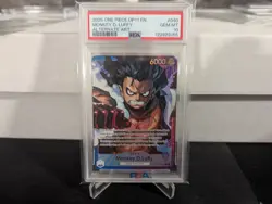 2025 ONE PIECE OP11-A FIST OF DIVINE SPEED ALTERNATE ART MONKEY D. LUFFY PSA 10 - Image 1