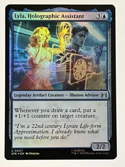 Lyla, Holographic Assistant Marvel's Spider-Man: Eternal-Legal Foil MTG NM - Image 1