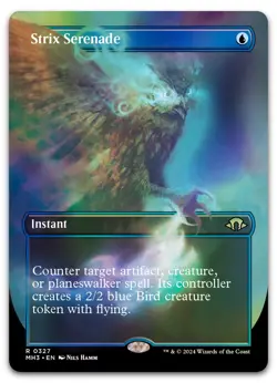 Strix Serenade (Borderless) #327 (Foil) (NM) Modern Horizons 3 MH3 Magic MTG - Image 1