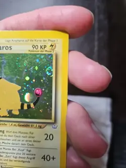 Pokemon TCG Ampharos 1/64 Neo Revelation German Holo Rare NM With Swirl - Image 3