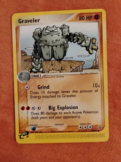 Pokemon Graveler 29/97 EX Dragon Uncommon Regular Stage 1 80 HP English Card - Image 1