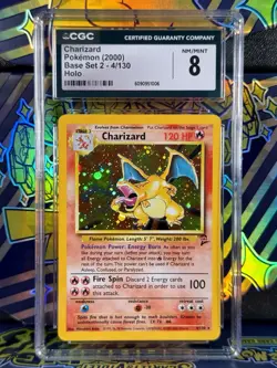 Pokemon Base Set 2 Charizard 4/130 Holo CGC NM/Mint 8 - Image 1