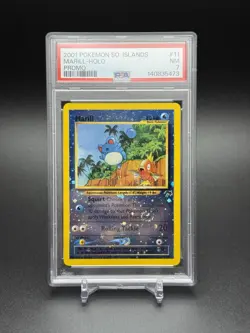 2001 Pokemon Southern Islands Promo #11 Marill Holo Near Mint PSA 7 - Image 1