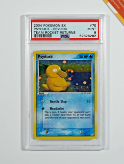 Pokemon PSA 9 Psyduck #70 Rev Foil EX Team Rocket Returns 2004 English - Image 1