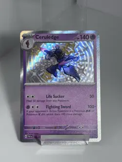Pokemon Ceruledge TCG Paldean Fates Shiny Holo Rare Card 162/091 NM-MT Condition - Image 1