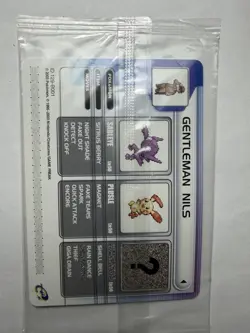Pokemon Card - Gentleman Nils Sealed Gameboy 2003 - Image 1