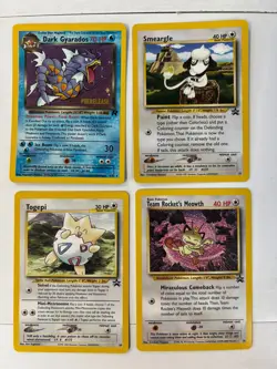 4 Pokemon TCG Promo Cards ~ Dark Gyardos ~Smeargle ~ Togepi ~ Meowth ~ WotC - Image 1