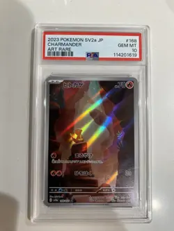 Pokemon 2023 Japanese SV2a JP Charmander 168/165 Art Rare PSA 10 - Image 3