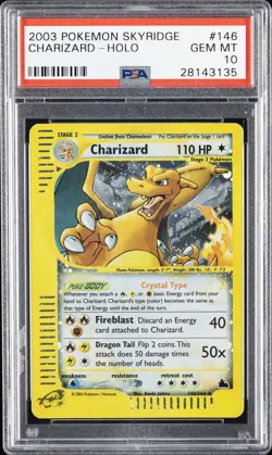 2003 POKEMON SKYRIDGE #146 CHARIZARD-HOLO PSA 10 - Image 1