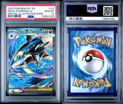 2025 PSA 10 POKEMON PHANTASMAL FLAMES MEGA SHARPEDO EX 127/094 English SIR - Image 3