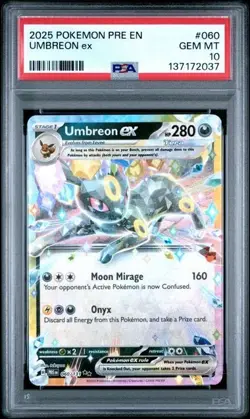 Pokemon Umbreon ex 060/131 Sv: Prismatic Evolutions Holo - PSA 10 - Double Rare - Image 1