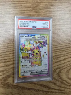 🔥 PSA 10 GEM MINT Pikachu ex Ultra Rare 219/191 Surging Sparks Pokemon TCG 🔥 - Image 1