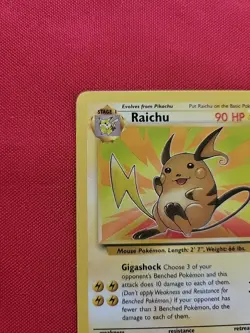 Pokemon: Raichu #29/62 Fossil Non Holo Rare 1999 WOTC Vintage - NM - I29 - Image 4