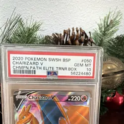 Pokemon Charizard V SWSH050 Sword & Shield Promo Holo Champion's Path PSA 10 - Image 2