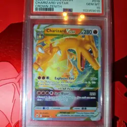 2023 Pokemon Sword & Shield Crown Zenith 019 Charizard VSTAR GEM MINT PSA 10 - Image 1