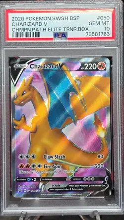 PSA 10 CHARIZARD V #050 2020 POKEMON SWSH BLACK STAR PROMO - Image 2