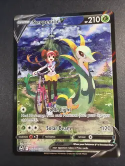 Pokemon Serperior V Ultra Rare SWSH12: Silver Tempest Trainer Gallery TG13/TG30 - Image 1