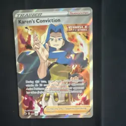 Pokemon Karen's Conviction Ultra Rare Full Art Holo Chilling Reign 193/198 - Image 1
